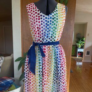 ModCloth polkadot dress | sz 12 | rainbow